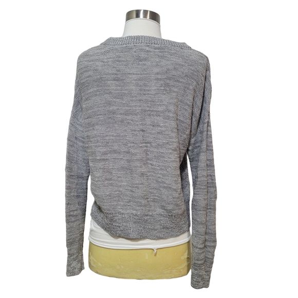 Mossimo Heather Gray Cable Knit Long Sleeve Crew Neck Sweater Size Small - Picture 4 of 7